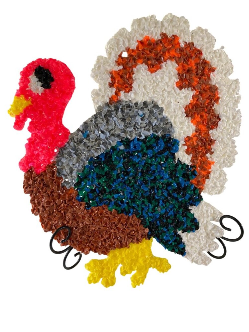 Vintage Turkey Plastic Popcorn Fall Holiday Wall Hanging Decor Thanksgiving